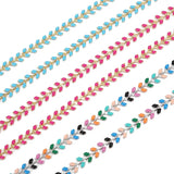 6MM Colored Stainless Steel Enameled Chevron Chain for DIY Jewelry Making