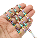 6MM Colored Chevron Link Chain Stainless Steel for DIY Jewelry Making
