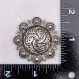43MM Heavy Duty Flower Berry Carved Horse Saddle Concho