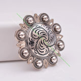 43MM Heavy Duty Flower Berry Carved Horse Saddle Concho