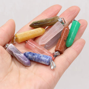 Natural Crystal Agate Pendant Charms for Jewelry Making DIY Necklace Accessory
