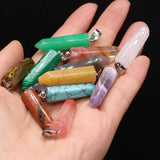 Natural Crystal Agate Pendant Charms for Jewelry Making DIY Necklace Accessory