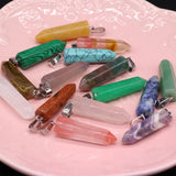 Natural Crystal Agate Pendant Charms for Jewelry Making DIY Necklace Accessory