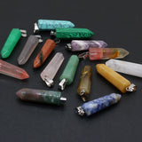 Natural Crystal Agate Pendant Charms for Jewelry Making DIY Necklace Accessory