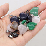6PC Quartz Agate Stone Pendant for Jewelry Making DIY