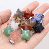 6PC Quartz Agate Stone Pendant for Jewelry Making DIY