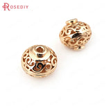 6PCS High Champagne Plated Brass Spacer Beads Jewelry Accessories