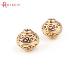 6PCS High Champagne Plated Brass Spacer Beads Jewelry Accessories