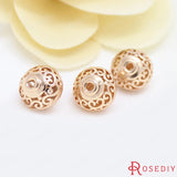 6PCS High Champagne Plated Brass Spacer Beads Jewelry Accessories
