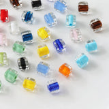 6PCS Glass Bead Pendant Charms for DIY Jewelry Making