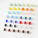 6PCS Glass Bead Pendant Charms for DIY Jewelry Making