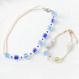 6PCS Glass Bead Pendant Charms for DIY Jewelry Making