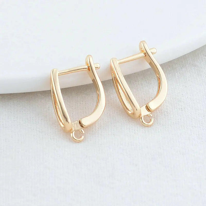6PCS 11MM 13MM 14K Brass Hoops Jewelry Making