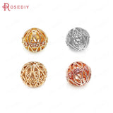 6PCS 11MM 18K Brass Hollow Spacer Beads DIY Jewelry Making Supplies