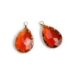 6PCS Gradient Crystal Glass Drop Pendant Charms for Jewelry Making