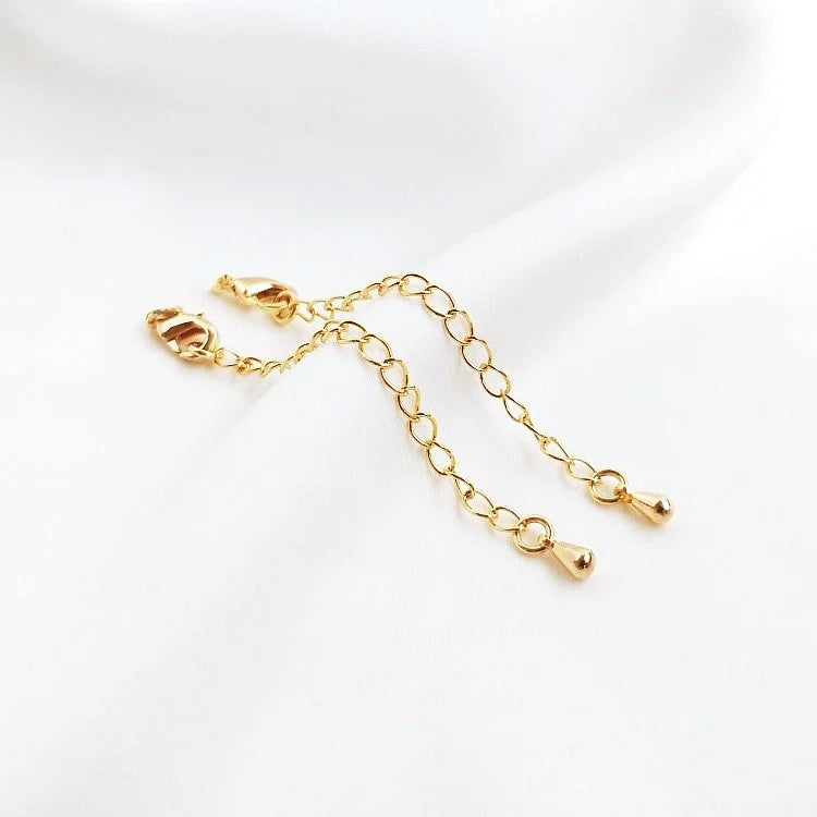 6PCS 14K Brass Extender Chain with Lobster Clasps - DIY Jewelry Making