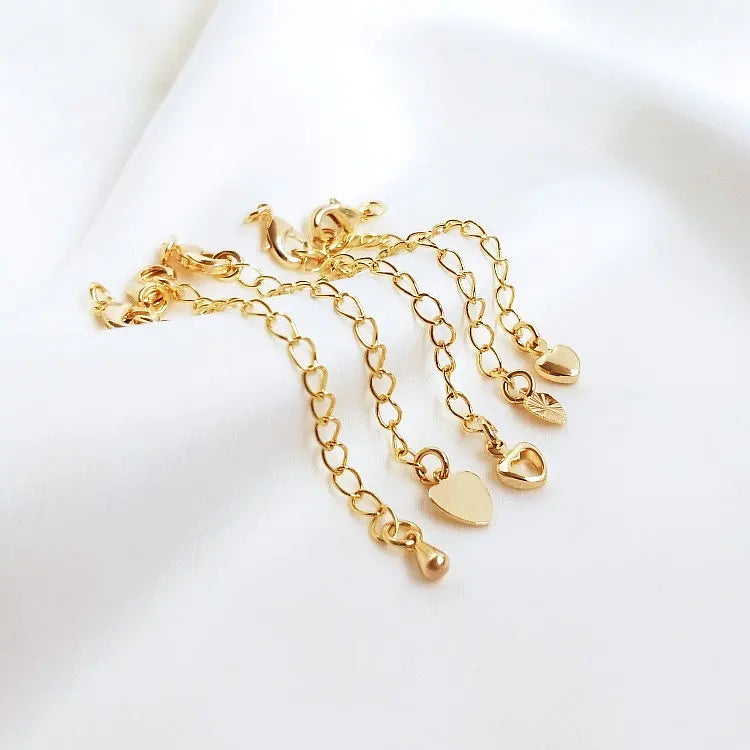 6PCS 14K Brass Extender Chain with Lobster Clasps - DIY Jewelry Making