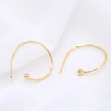 6PCS 14K Plated 20MM Hoop Earrings Hook Brass Earring Findings