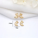 6PCS 14K Plated Brass Zircon Charms Pendants Jewelry Making Supplies
