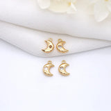 6PCS 14K Plated Brass Zircon Charms Pendants Jewelry Making Supplies