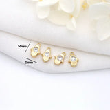 6PCS 14K Plated Brass Zircon Charms Pendants Jewelry Making Supplies