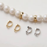 6PCS 14K Plated Brass Buckle Pendant Clasp Necklace DIY Making Supplies