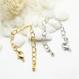 6PCS 14K Plated Brass Extender Chains with Lobster Clasps