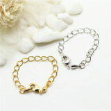 6PCS 14K Plated Brass Extender Chains with Lobster Clasps