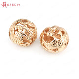 6PCS 14MM Hollow Dragon Spacer Beads Champagne Brass Bracelet DIY Jewelry Making
