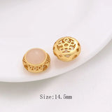 6PCS 14k Plated Flower Beading Charm Beads for Jewelry Making DIY