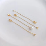 6PCS 14k Plated Tassel Chain Earrings for DIY Jewelry Making