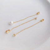 6PCS 14k Plated Tassel Chain Earrings for DIY Jewelry Making