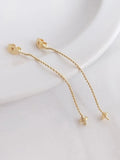 6PCS 14k Plated Tassel Chain Earrings for DIY Jewelry Making