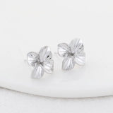 6PCS 14K Plated Brass Flowers Stud Earrings High DIY Jewelry Making Finding