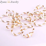 6PCS 16*25mm Enamel Oval Clasp Screw Carabiner Lock Interlocking Clasp