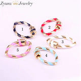 6PCS 16*25mm Enamel Oval Clasp Screw Carabiner Lock Interlocking Clasp