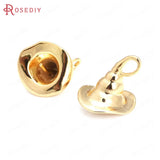 6PCS 17x18MM Champagne Brass Beads Hat Charms Pendants