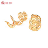6PCS 18K Brass Spiral Connect Charms Pendants Jewelry Making Accessories