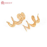 6PCS 18K Brass Spiral Connect Charms Pendants Jewelry Making Accessories