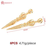 6PCS 18K Brass Buddhist Instruments Charms Pendants DIY Jewelry Making