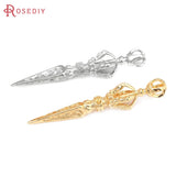 6PCS 18K Brass Buddhist Instruments Charms Pendants DIY Jewelry Making