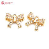 6PCS 18K Brass Heart Charms Pendants for Jewelry Making