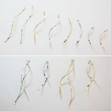 6PCS 18K Plated Fairy Copper Twist Rod S-Shaped Wire DIY Earrings Material