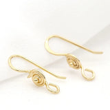 6PCS 20*5MM 14K Plated Round Earrings Hook for DIY Jewelry Making