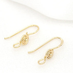 6PCS 20*5MM 14K Plated Round Earrings Hook for DIY Jewelry Making