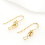 6PCS 20*5MM 14K Plated Round Earrings Hook for DIY Jewelry Making