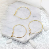 6PCS 20-40MM 14K Brass Earring Hoops DIY Findings Accessories