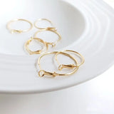 6PCS 20-40MM 14K Brass Earring Hoops DIY Findings Accessories