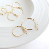 6PCS 20-40MM 14K Brass Earring Hoops DIY Findings Accessories