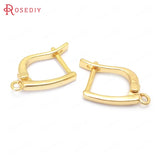6PCS 24K Brass Stud Pin Earrings Hooks Clasps DIY Jewelry Findings